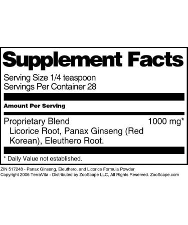 Panax Ginseng Eleuthero and Licorice Formula Powder (1 oz ZIN: 517248) - 3 Pack - Buy Online on GoSupps.com