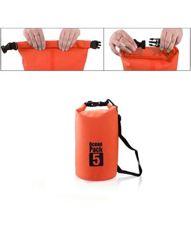 Orange 5L Waterproof Dry Sack for Boating, Kayaking, Hiking - Bear Outdoor Bag for Snowboarding, Camping, Rafting, Fishing & Backpacking - Buy Online on GoSupps.com