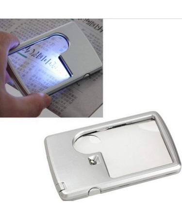 Gerrit Square Business Card Type Lighting Magnifying Glass Acrylic Lens with LED Light Used for Elderly Youth Reading Books Biological Observation Map Model Magnifiers - Buy Online on GoSupps.com