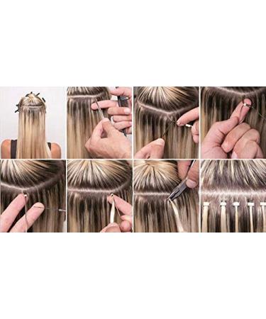 Hetto Microring Extensions - Real Hair Blonde & Ash Highlights | 35cm 50g Remy Microring Extensions #P18/613 #18/613 - Buy Online on GoSupps.com