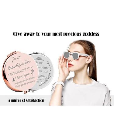 Mini Silver Compact Mirror: Perfect Girl's Birthday Gift - Makeup Purse Mirror - Buy Online on GoSupps.com