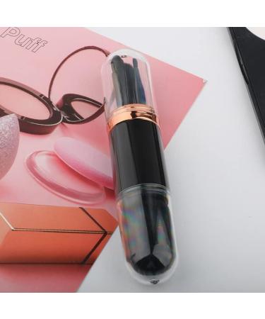 4 in 1 Makeup Brush Set Mwoot Portable Travel Lip Brush Foundation Blending Powder Brush Nail Art Dust Brush Retractable Mini Facial Cosmetic Makeup Tools (Black) - Buy Online on GoSupps.com