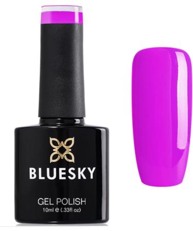 Bluesky Nail Gel Polish Neon Pink Purple Fuchsia Spring Summer Color NEON 28 UV LED Soak Off 10ml - Buy Online on GoSupps.com