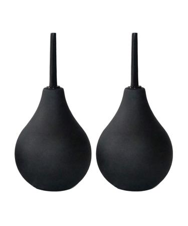 HEALLILY 2PCS Ear Syringes Hand Bulb Syringe Ear Washing Squeeze Bulb Laboratory Tool for Adult Kids - 224ml (Black)