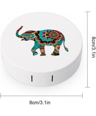 Buy Cute Indian Elephant Contact Lens Case with Mirror | Portable Travel Kit for Eye Contacts - Buy Online on GoSupps.com