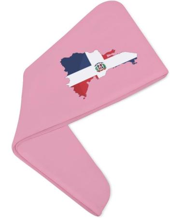 Dominican Republic Flag Microfiber Hair Towel Wrap for Women - Super Absorbent 10x26 Inch Hair Turban with Button - Buy Online on GoSupps.com