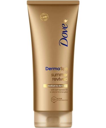 Dove Unilever DermaSpa Body Lotion Summer Revived Self-Tanning Medium to Dark 200ml with Dove Derma Spa Face Cream 75ml 2 Piece Set - Buy Online on GoSupps.com
