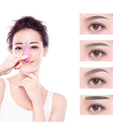 4PCS/SET Eyebrows Grooming Stencil Kit Shaping Templates Reusable Eyebrow Drawing Guide Card Brow Shaping Template Diy Makeup Tools eyebrow stencils - Buy Online on GoSupps.com