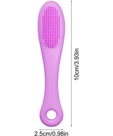 Grooming Brush for Cat Chin | Grooming Chin Scrubber Soft Chin Brush | Non-Slip Cleaning Brush Finger Multifunctional Pet Supplies for Cats Purple - Buy Online on GoSupps.com