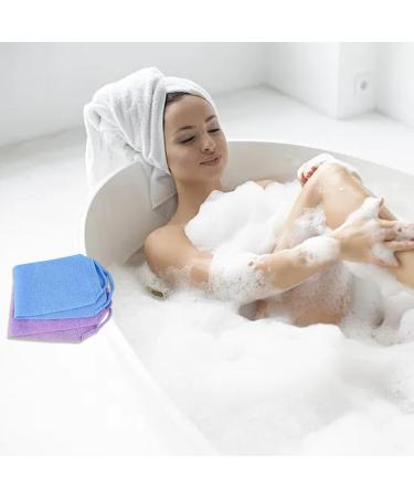 ADERTOS 2 PCS Back Scrubber for Shower Exfoliating Loofah Back Washers Deep Exfoliating Towel Cloth Double Side Scrubbing Strap Body Bath Sponge Elastic Backwash Belt Pad with Handles for Men Women - Buy Online on GoSupps.com