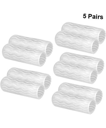 Healeved 5 Pairs Thumb Protector Silicone Gel Toe Cushion - Transparent Hammer Toe Sleeve for Toe Protection and Comfort - Buy Online on GoSupps.com