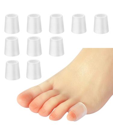 HioIoiH Pinky Gel Toe Sleeves Protectors 10 Pack for Blister Corn Calluses Relief Pain from Bunions Friction Hammer Toe Covers Reduce Friction