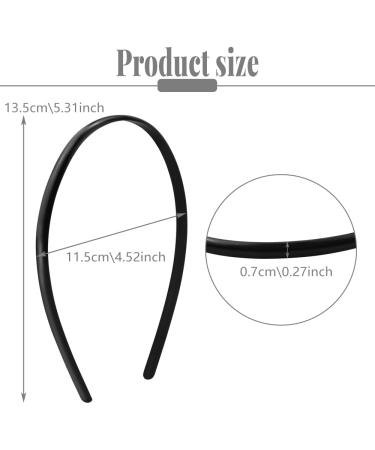 Oruuum 72 pcs DIY Black Plastic Headbands for Women and Girls - Teeth-Free Design (7mm) - Buy Online on GoSupps.com