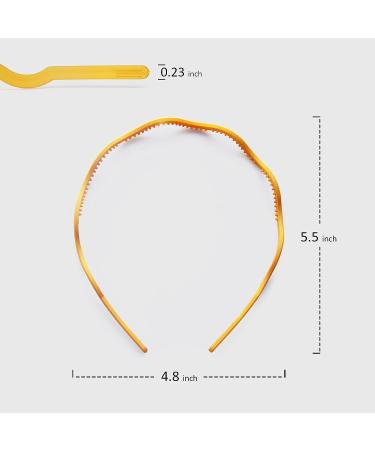 Lomy Plastic Headbands with Comb Teeth - 10 Pieces Bulk Plain Headbands for Women and Girls - 6mm Thin Wavy Headbands in 10 Colors - Buy Online on GoSupps.com