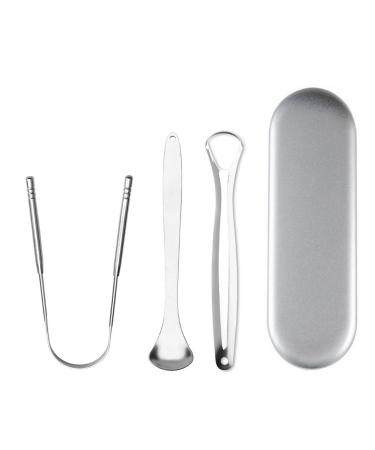 Stainless Steel Tongue Scraper - Effective Tongue Cleaner for Fresh Breath and Improved Oral Hygiene for Better Oral Health and Fresher Breath