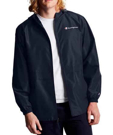 Champion Men's Stadium Full Zip Black Jacket - Left Chest Script, Large US - Buy Online on GoSupps.com