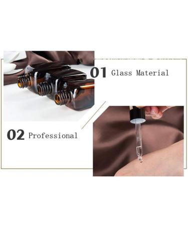 VASANA 3PCS Refillable Thicken Square Amber Glass Essential Oil Dropper Bottles with Glass Eye Dropper Cosmetic Sample Aromatherapy Elite Fluid Jars Travel Containers 10ml/0.34oz - Buy Online on GoSupps.com