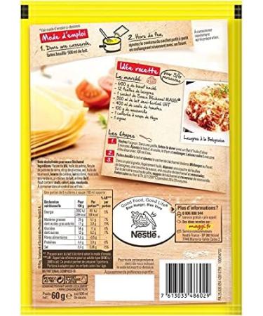  Epicerie sal e NESTLE MAGGI - Maggi Dehydrated Sauce Old-Fashioned B chamel Sauce 60g - Pack of 4 - Special Offer - Buy Online on GoSupps.com