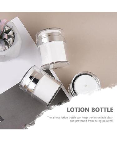 3PCs Airless Cosmetic Pump Jar Container - 30g Refillable Glass Vial for Lotions Creams & Liquid Foundation - Ideal for Travel & Retention - Buy Online on GoSupps.com