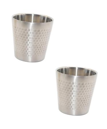 Beaupretty 2 Stk of shaving shell stainless steel foam shell shave shaving cups made of metal shaving shaver soap holder container for shaving soap soap cup stainless steel 304 double layer man cup of bowl
