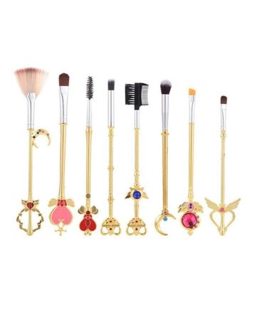8PC Sailor Moon Makeup Brush Set - Softborn Blending Brushes & Pink Bag | International Shipping Available - Buy Online on GoSupps.com
