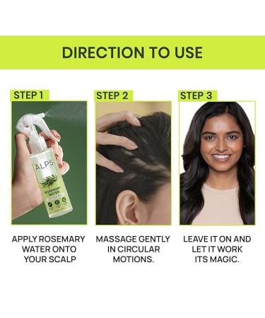 A.l.p.s Goodness Rosemary Water Spray For Hair Growth (200 ml) | Hair Spray for Regrowth | Rosemary Hair Mist | Adds Shine | Helps Reduce Hairfall | Strengthens Hair | Suitable For All Hair Types - Buy Online on GoSupps.com