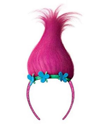 Child's Magenta Trolls Sugar Glitter Headband with Troll Hair - Perfect for Young Girls - Buy Online on GoSupps.com