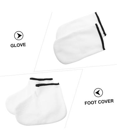 Healeved 6 Pairs Hand and Foot Mask Wax Tools Paraffin Wax Mitt Paraffin Wax Liners Thermal Mitten Paraffin Wax for Hands Spa Gloves and Socks Boot Glove Polyester White Take a Bath Remover - Buy Online on GoSupps.com