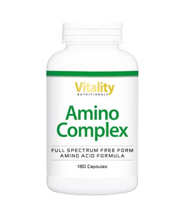 Amino Complex capsules with 21 amino acids 120 capsules full spectrum free form amino acids formula vegan.Vitality Nutritional by Vitamin Express - Buy Online on GoSupps.com