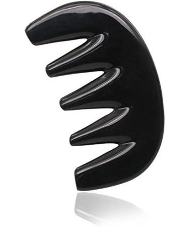 Rosenice Large Tooth Gua Sha Massage Tool - Ultra Smooth Edge Black Horn Comb for Relaxation & Skincare - Buy Online on GoSupps.com