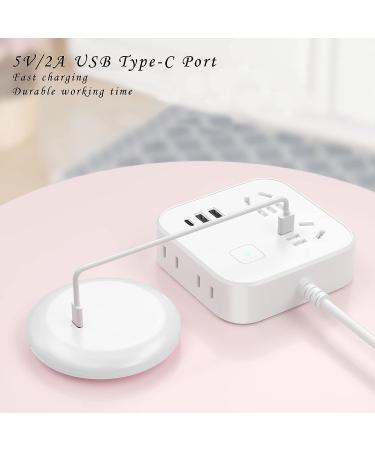 YUEARN LED Compact Mirror with Dimmable Lights, Double Sided 1/10x Magnification, Type-C Charging - Travel Makeup Mirror for Handbag - Buy Online on GoSupps.com
