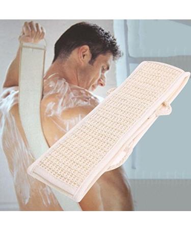 AKOAK Natural Cotton and Linen Bath Towel with Exfoliating Massage Brush - 1 Pack - Buy Online on GoSupps.com