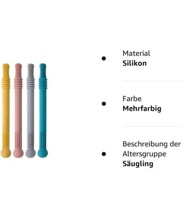 4 High Bite Ring Tubes & Sensory Cubes for Teething Babies | Safe & Soft Textures for Infants | Molar Rods for 0+ Months - Buy Online on GoSupps.com