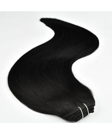 Remy Clip-in Human Hair Extensions - 7pcs Full Head 120g Straight for Women (#1 14) - Premium Quality Hair Clips - Buy Online on GoSupps.com
