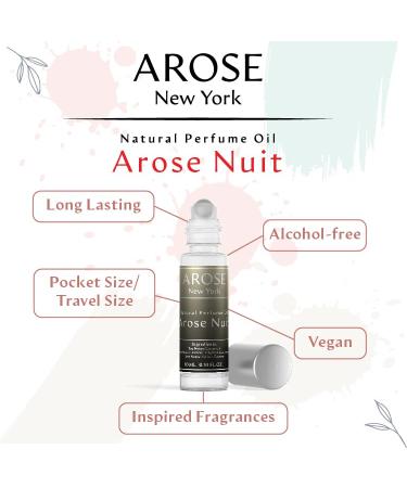 Arose Nuit Perfume Oil Alcohol-free Vegan 10 ml Pocket Size Travel Size long-lasting Fragrance Inspired by La Nuit de LHomme - LARGE BOTTLE NOT INCLUDED - Buy Online on GoSupps.com