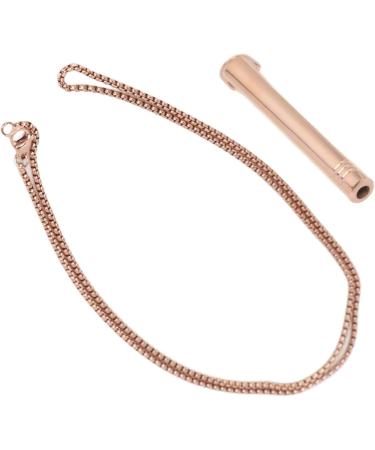 Stress Relief Mindful Necklace Increase Lung Volume Reduce Anxiety Mindful Breathing Necklace Skin Friendly for Men for Daily Wear (Rose Gold) - Buy Online on GoSupps.com