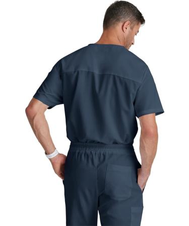 BARCO Grey's Anatomy Scrubs Evan Lapover V-Neck Men's Scrub Top, Big Steel - 3X-Large - Buy Online on GoSupps.com