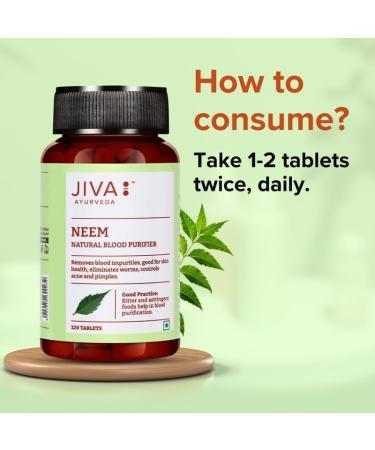 Neem Tablet | 100% Ayurvedic Formulation Purifies Blood Treats Urinary Disorders | Pacifies Pitta and Kapha Doshas | Promotes Healthy Skin - 120 Tablets (Pack of 2) - Buy Online on GoSupps.com
