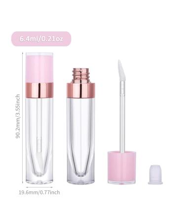 CAIYA 12Pcs Lip Gloss Tubes 6.4ml Empty Containers for DIY Lip Gloss - Pink Rose Gold | Refillable Lipstick Tubes with Rubber Stoppers - Buy Online on GoSupps.com