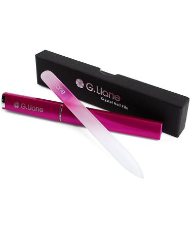 G.Liane Crystal Glass Nail File Professional Double Sided Etched Glass Nail Files with Case for Shaping The Natural Nails and Artificial Nail Manicure Pedicure Nail Care Gift Set (Rainbow Pink) - Buy Online on GoSupps.com