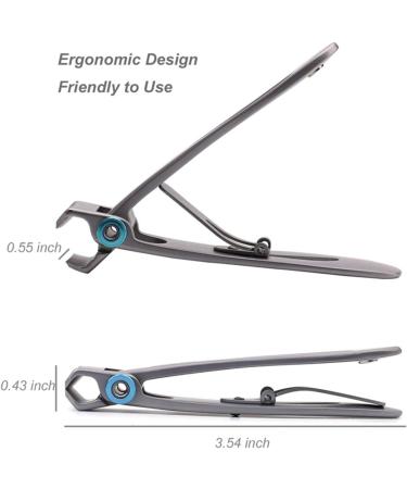 KVSERT 2X Nail Clipper Set Thick Toenail & Fingernail Cutter with Wide Opening Stainless Steel Kit for Men & Women Silver - Buy Online on GoSupps.com
