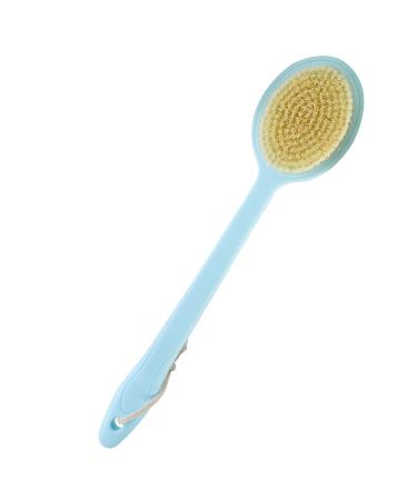 RONCHEN Shower Brush with Soft Bristles  Back Brush Long Handle for Shower  Premium Bath Brush  Body Brush Cleans The Body Easily for Men Women(15") (Blue)
