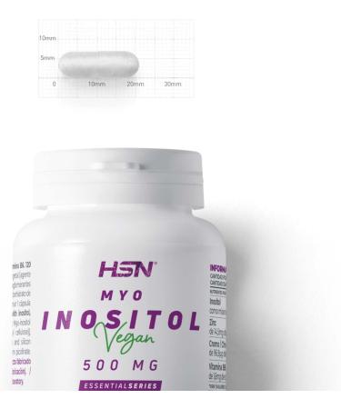 HSN Inositol | 500mg | Vitamin B8 100% Natural for PCOS (Polycystic Ovary Syndrome) Use for Cognitive Support: Vegan Gluten Free 120 Veggie Caps - Buy Online on GoSupps.com