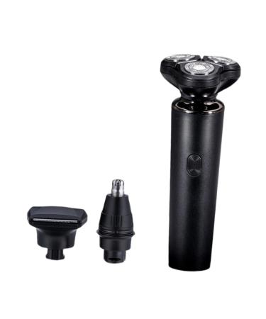 3-in-1 Waterproof Electric Shaver for Men - Rotary Razor & Nose Trimmer for Travel & Home - Buy Online on GoSupps.com