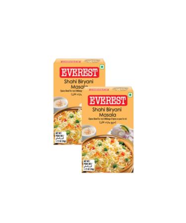 Everest Various Seasoning Masala Powder - A Mixture of Spices Adds Taste - Aromatic & Enhances the flavor of the meal - Simplifies & Speeds Up The Cooking Process (Shahi Biryani Masala 50g Pack of 2)