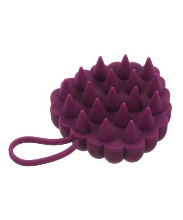 Kombiiuda Shampoo ArtFakt Scalpoos Shampoo brush for scalp massager hair peeling cleaning brush soft shower with scalp brush leather brush clean pebble gel violet 12.00x7.80x3.60cm purple
