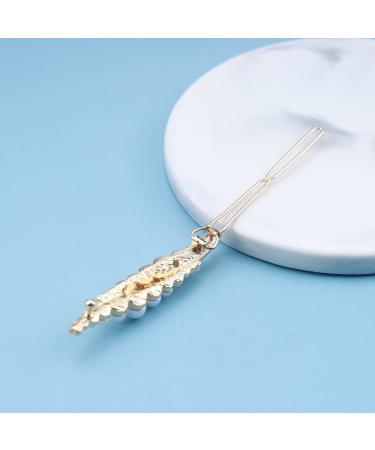 Cimenexe Vintage Pearl Hair Clip Leaf Hair Barrette Pearl Leaf Hairpin Gold Pearl Hair Pins Clips Multi Pearl Headwear Decorative Hair Accessories Jewelry for Women and Girls - Buy Online on GoSupps.com