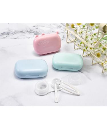 Cute Cat Contact Lens Case Box with Mirror | Portable Travel Kit with Tweezers | Ideal for Home & Office - International Shipping Available - Buy Online on GoSupps.com