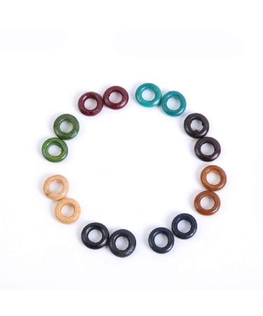Chiwanji 100pcs Mixed Color Imitation Wood Beads - Wholesale Dreadlock & Braid Hair Accessories for DIY Crafting - Buy Online on GoSupps.com