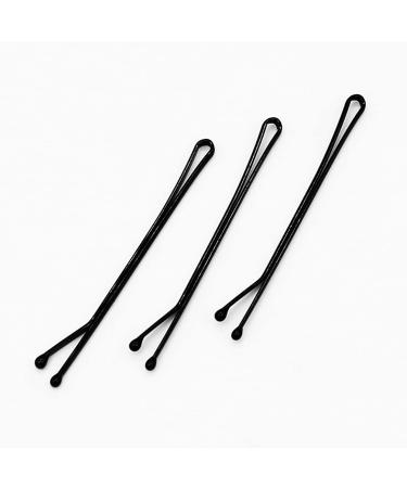 RN BEAUTY 200 Pieces Bobby Pins With Tin Case 2.2inch/5.6cm Secure Hold Tips Stainless Steel Strong Grip Hairpins Bob Pins Bulk Hairstyles Bun Clips Hair Styling Pins Black Tipped (Flat Shaped 5.6cm) Flat Shaped 5.6cm/2....